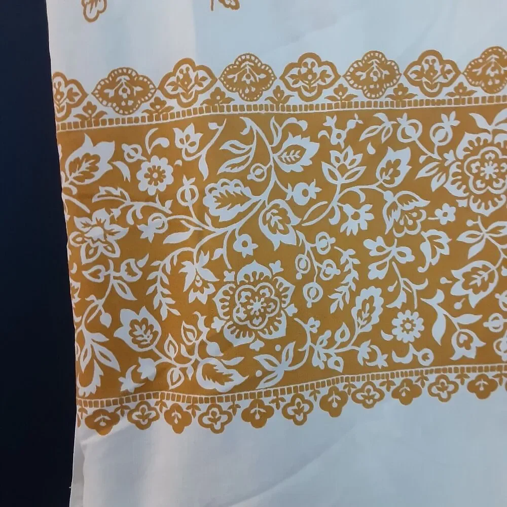 Vintage Field Crest Full Flat Sheet Goldenseal & White Grandma's House